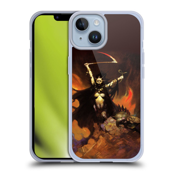 Frank Frazetta Fantasy Woman With A Scythe Soft Gel Case for Apple iPhone 14