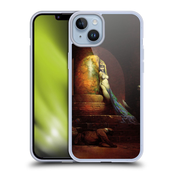 Frank Frazetta Fantasy Egyptian Queen Soft Gel Case for Apple iPhone 14 Plus