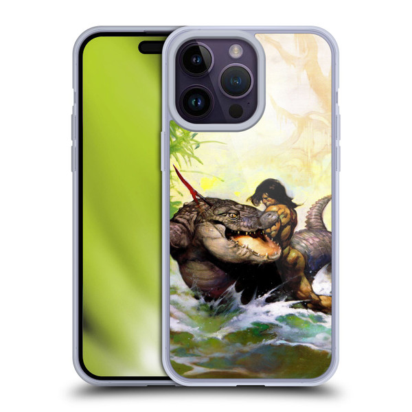 Frank Frazetta Fantasy Monster Out Of Time Soft Gel Case for Apple iPhone 14 Pro Max