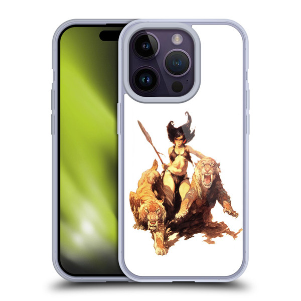 Frank Frazetta Fantasy The Huntress Soft Gel Case for Apple iPhone 14 Pro