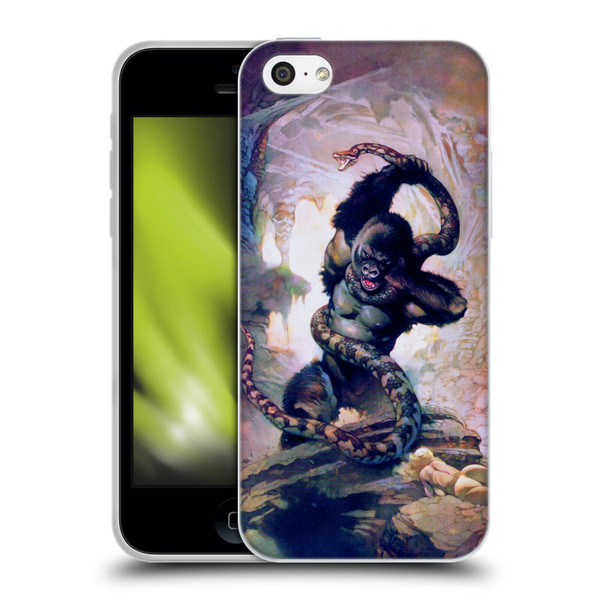 Frank Frazetta Fantasy Gorilla With Snake Soft Gel Case for Apple iPhone 5c