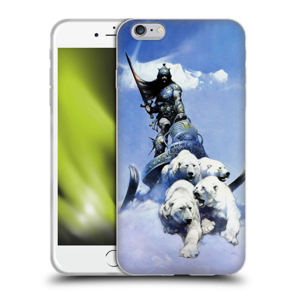 Frank Frazetta Fantasy Silver Warrior Soft Gel Case for Apple iPhone 6 Plus / iPhone 6s Plus
