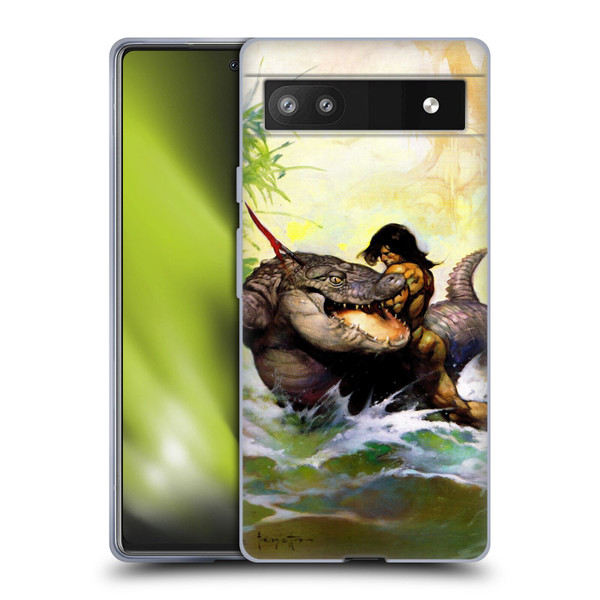 Frank Frazetta Fantasy Monster Out Of Time Soft Gel Case for Google Pixel 6a