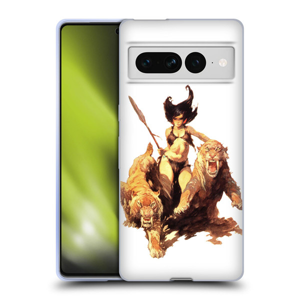 Frank Frazetta Fantasy The Huntress Soft Gel Case for Google Pixel 7 Pro