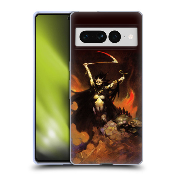 Frank Frazetta Fantasy Woman With A Scythe Soft Gel Case for Google Pixel 7 Pro