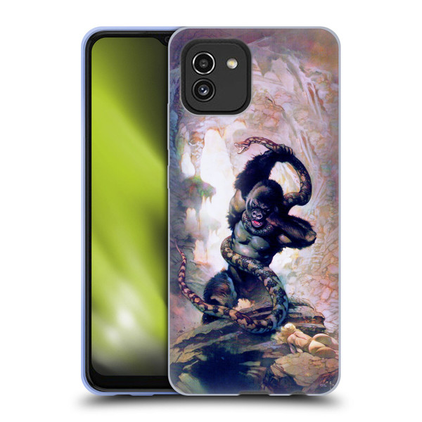 Frank Frazetta Fantasy Gorilla With Snake Soft Gel Case for Samsung Galaxy A03 (2021)
