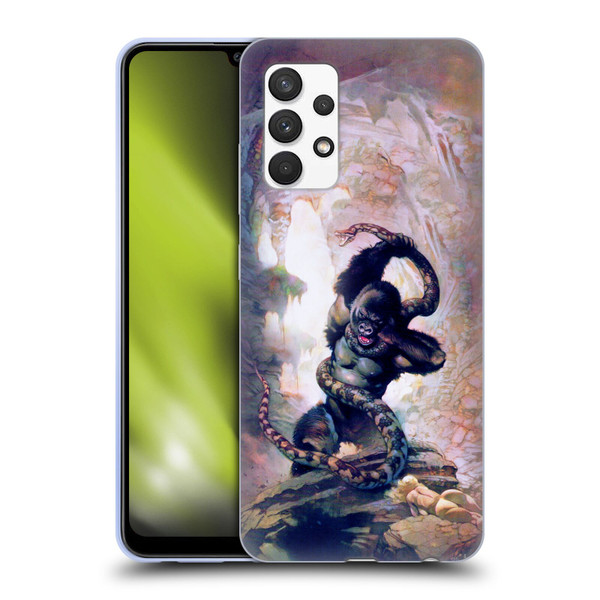 Frank Frazetta Fantasy Gorilla With Snake Soft Gel Case for Samsung Galaxy A32 (2021)