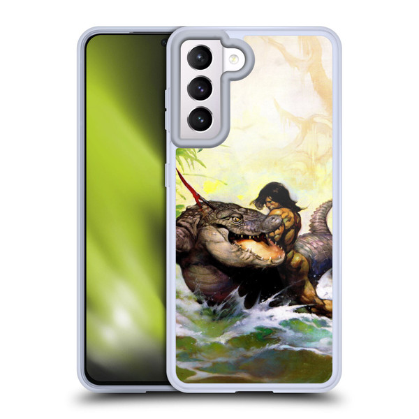 Frank Frazetta Fantasy Monster Out Of Time Soft Gel Case for Samsung Galaxy S21 5G