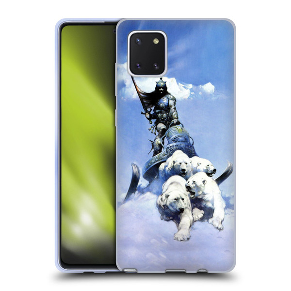 Frank Frazetta Fantasy Silver Warrior Soft Gel Case for Samsung Galaxy Note10 Lite