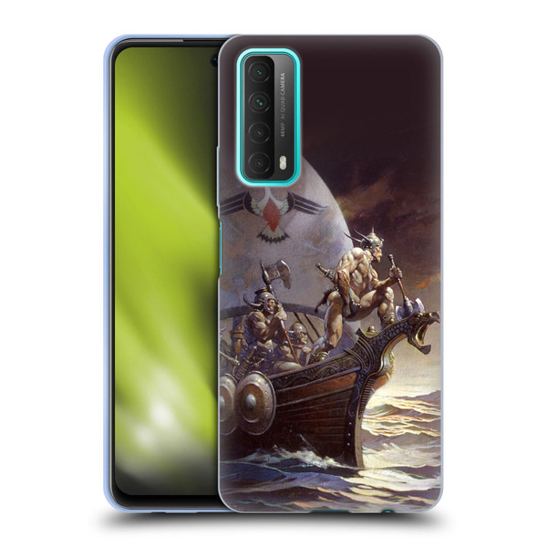 Frank Frazetta Medieval Fantasy Kane on Golden Sea Soft Gel Case for Huawei P Smart (2021)