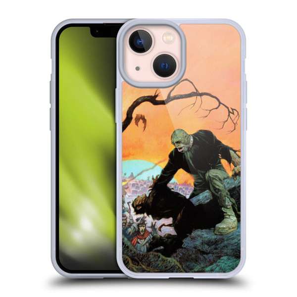 Frank Frazetta Medieval Fantasy Zombie Soft Gel Case for Apple iPhone 13 Mini