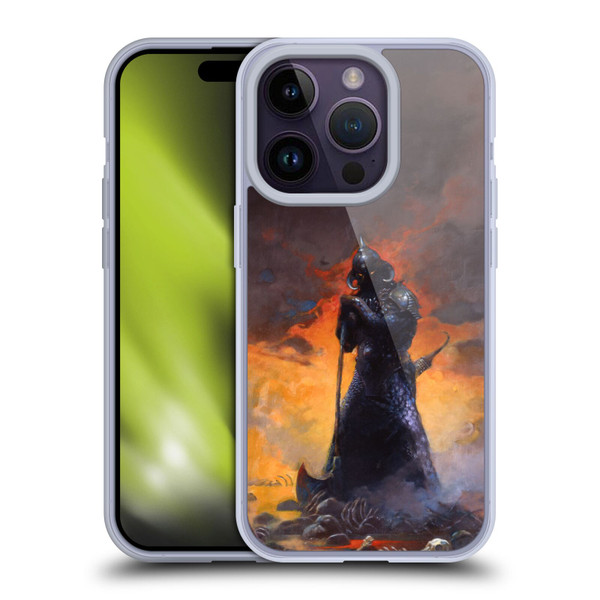 Frank Frazetta Medieval Fantasy Death Dealer 3 Soft Gel Case for Apple iPhone 14 Pro