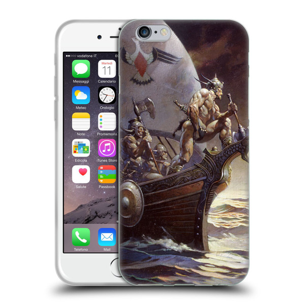 Frank Frazetta Medieval Fantasy Kane on Golden Sea Soft Gel Case for Apple iPhone 6 / iPhone 6s