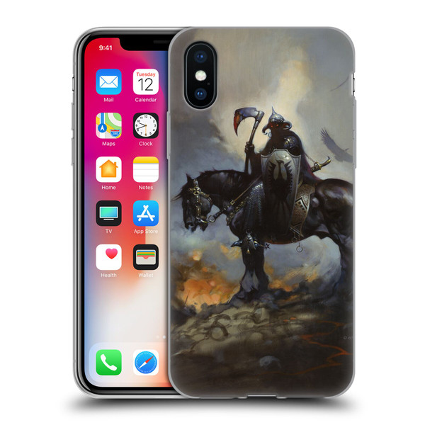 Frank Frazetta Medieval Fantasy Death Dealer Soft Gel Case for Apple iPhone X / iPhone XS