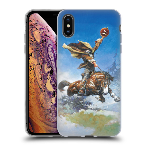 Frank Frazetta Medieval Fantasy Headless Horseman Soft Gel Case for Apple iPhone XS Max