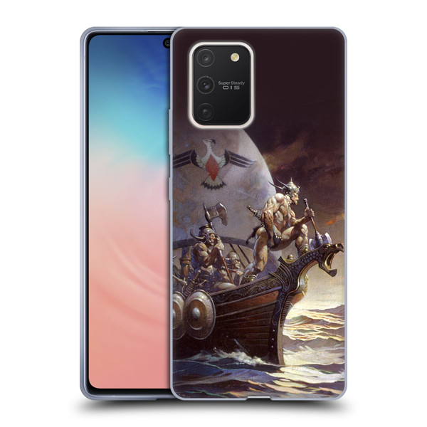 Frank Frazetta Medieval Fantasy Kane on Golden Sea Soft Gel Case for Samsung Galaxy S10 Lite