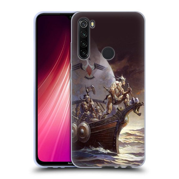Frank Frazetta Medieval Fantasy Kane on Golden Sea Soft Gel Case for Xiaomi Redmi Note 8T