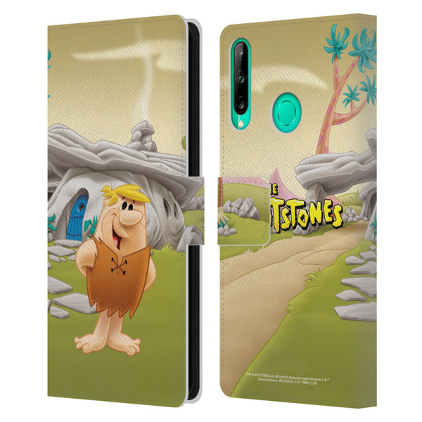 The Flintstones Characters Barney Rubble Leather Book Wallet Case Cover For Huawei P40 lite E
