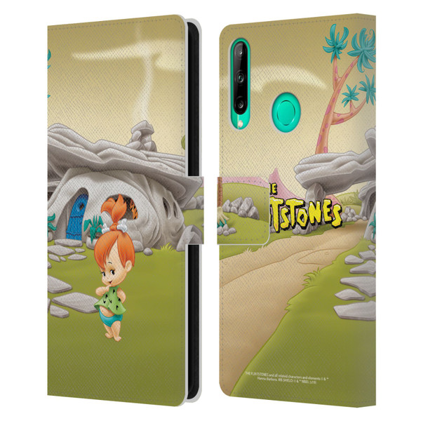 The Flintstones Characters Pebbles Flintstones Leather Book Wallet Case Cover For Huawei P40 lite E
