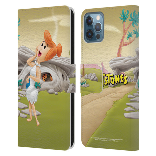 The Flintstones Characters Wilma Flintstones Leather Book Wallet Case Cover For Apple iPhone 12 / iPhone 12 Pro