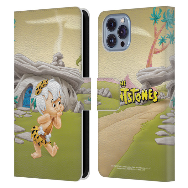 The Flintstones Characters Bambam Rubble Leather Book Wallet Case Cover For Apple iPhone 14