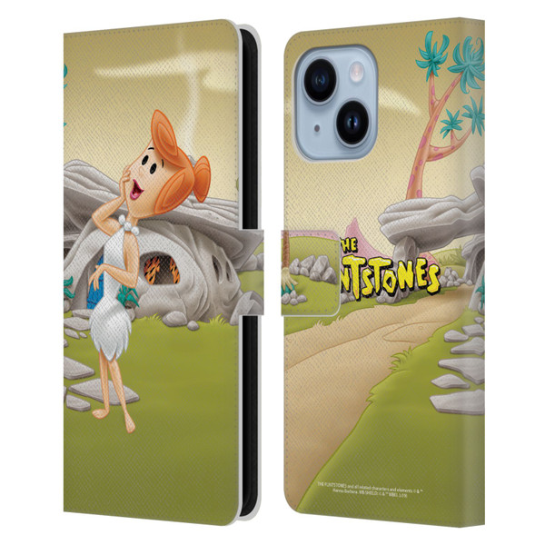 The Flintstones Characters Wilma Flintstones Leather Book Wallet Case Cover For Apple iPhone 14 Plus