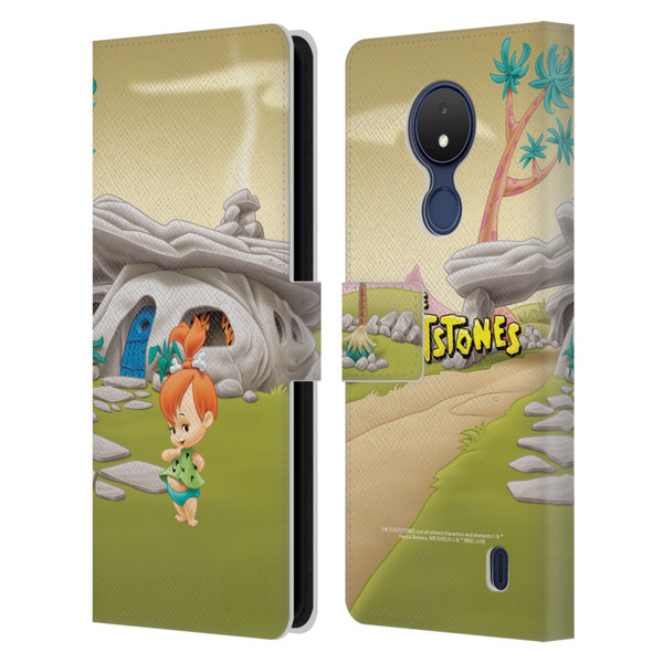 The Flintstones Characters Pebbles Flintstones Leather Book Wallet Case Cover For Nokia C21