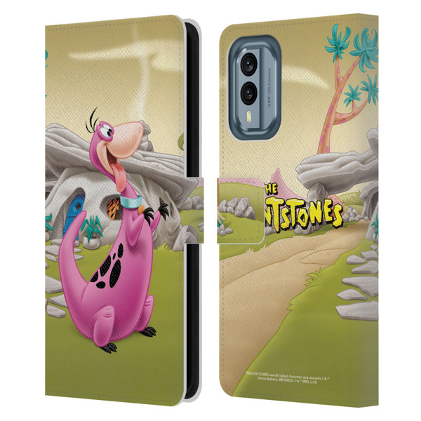 The Flintstones Characters Dino Leather Book Wallet Case Cover For Nokia X30