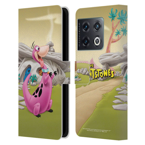 The Flintstones Characters Dino Leather Book Wallet Case Cover For OnePlus 10 Pro