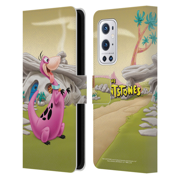 The Flintstones Characters Dino Leather Book Wallet Case Cover For OnePlus 9 Pro
