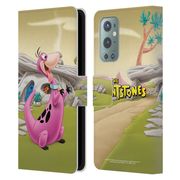 The Flintstones Characters Dino Leather Book Wallet Case Cover For OnePlus 9