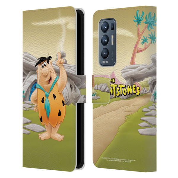 The Flintstones Characters Fred Flintstones Leather Book Wallet Case Cover For OPPO Find X3 Neo / Reno5 Pro+ 5G