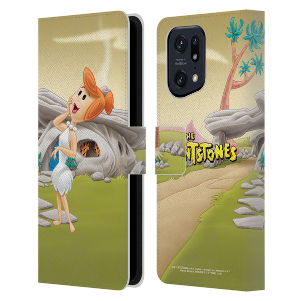 The Flintstones Characters Wilma Flintstones Leather Book Wallet Case Cover For OPPO Find X5 Pro