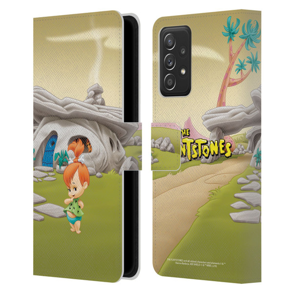 The Flintstones Characters Pebbles Flintstones Leather Book Wallet Case Cover For Samsung Galaxy A53 5G (2022)