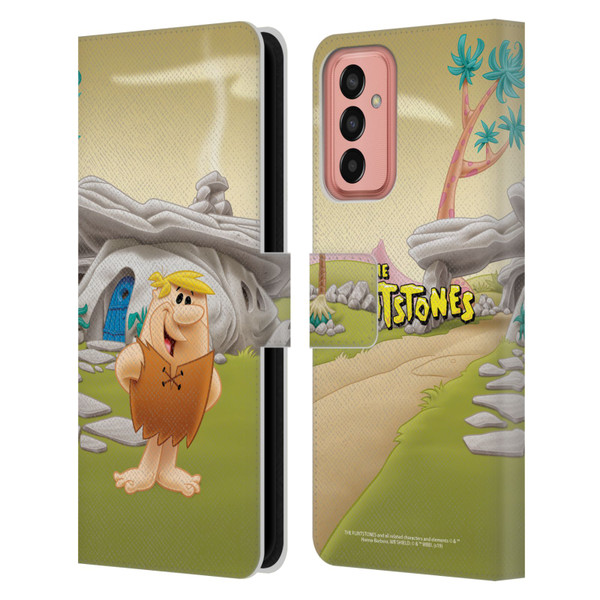 The Flintstones Characters Barney Rubble Leather Book Wallet Case Cover For Samsung Galaxy M13 (2022)