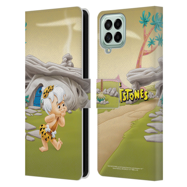 The Flintstones Characters Bambam Rubble Leather Book Wallet Case Cover For Samsung Galaxy M33 (2022)