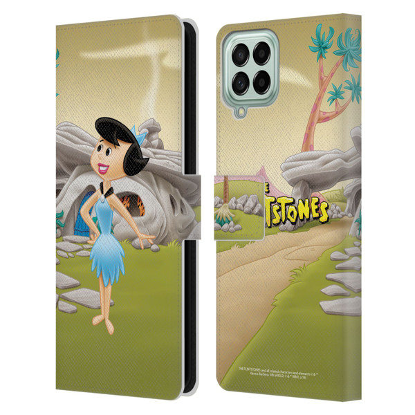 The Flintstones Characters Betty Rubble Leather Book Wallet Case Cover For Samsung Galaxy M33 (2022)