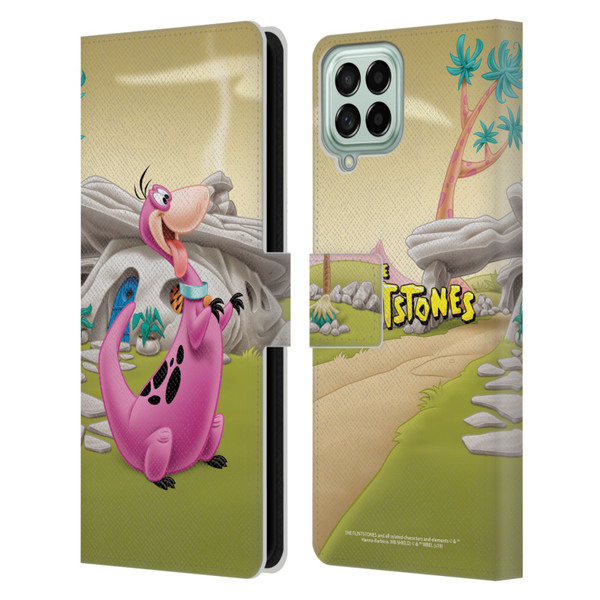The Flintstones Characters Dino Leather Book Wallet Case Cover For Samsung Galaxy M33 (2022)