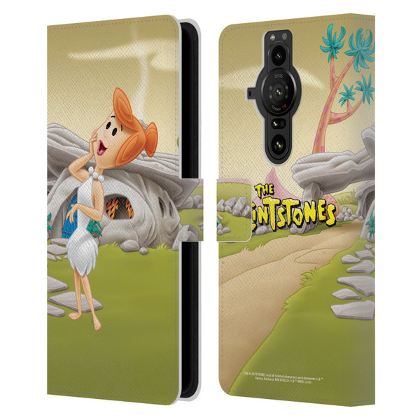The Flintstones Characters Wilma Flintstones Leather Book Wallet Case Cover For Sony Xperia Pro-I