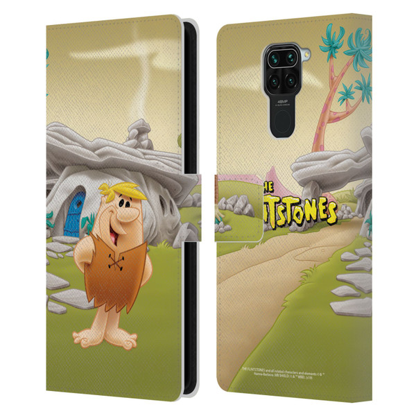 The Flintstones Characters Barney Rubble Leather Book Wallet Case Cover For Xiaomi Redmi Note 9 / Redmi 10X 4G