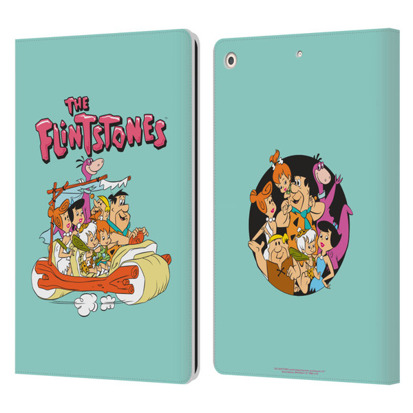 The Flintstones Graphics Family Leather Book Wallet Case Cover For Apple iPad 10.2 2019/2020/2021