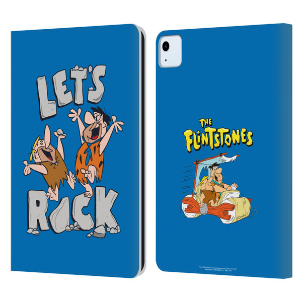 The Flintstones Graphics Fred And Barney Leather Book Wallet Case Cover For Apple iPad Air 11 2020/2022/2024