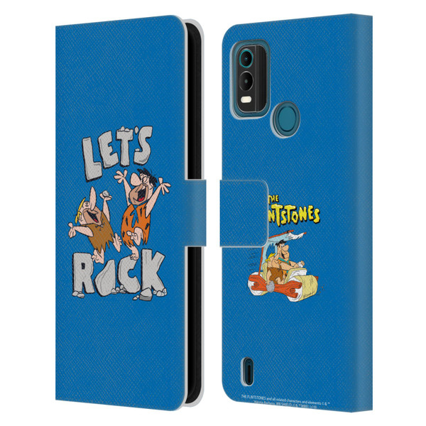 The Flintstones Graphics Fred And Barney Leather Book Wallet Case Cover For Nokia G11 Plus