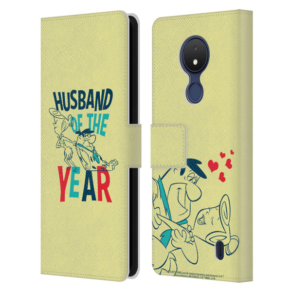 The Flintstones Graphics Husband Of The Year Leather Book Wallet Case Cover For Nokia C21