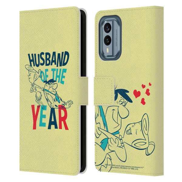 The Flintstones Graphics Husband Of The Year Leather Book Wallet Case Cover For Nokia X30