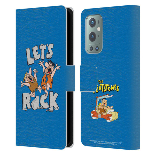 The Flintstones Graphics Fred And Barney Leather Book Wallet Case Cover For OnePlus 9