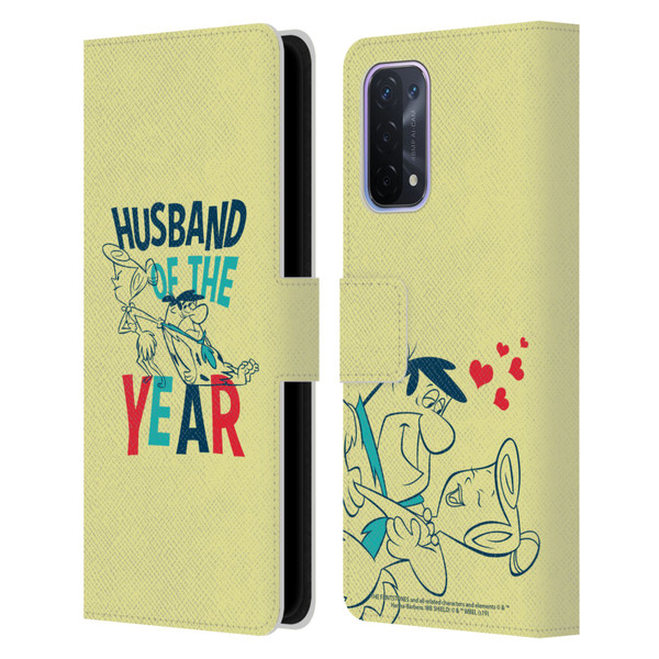 The Flintstones Graphics Husband Of The Year Leather Book Wallet Case Cover For OPPO A54 5G