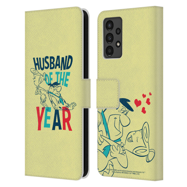 The Flintstones Graphics Husband Of The Year Leather Book Wallet Case Cover For Samsung Galaxy A13 (2022)