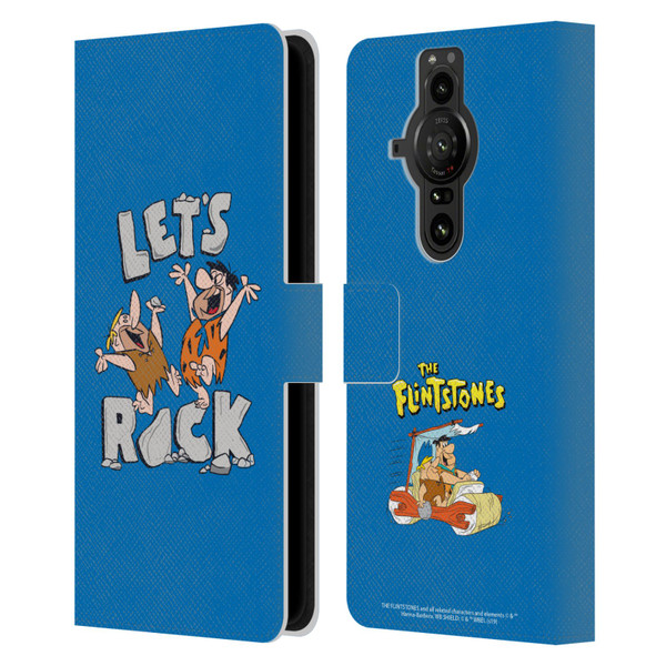 The Flintstones Graphics Fred And Barney Leather Book Wallet Case Cover For Sony Xperia Pro-I