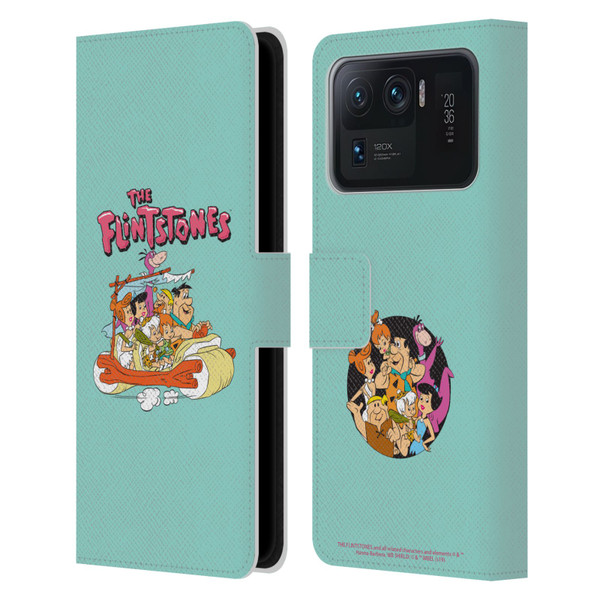 The Flintstones Graphics Family Leather Book Wallet Case Cover For Xiaomi Mi 11 Ultra